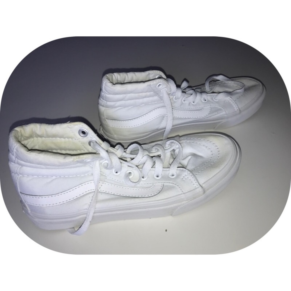 Vans sk8-hi white high tops